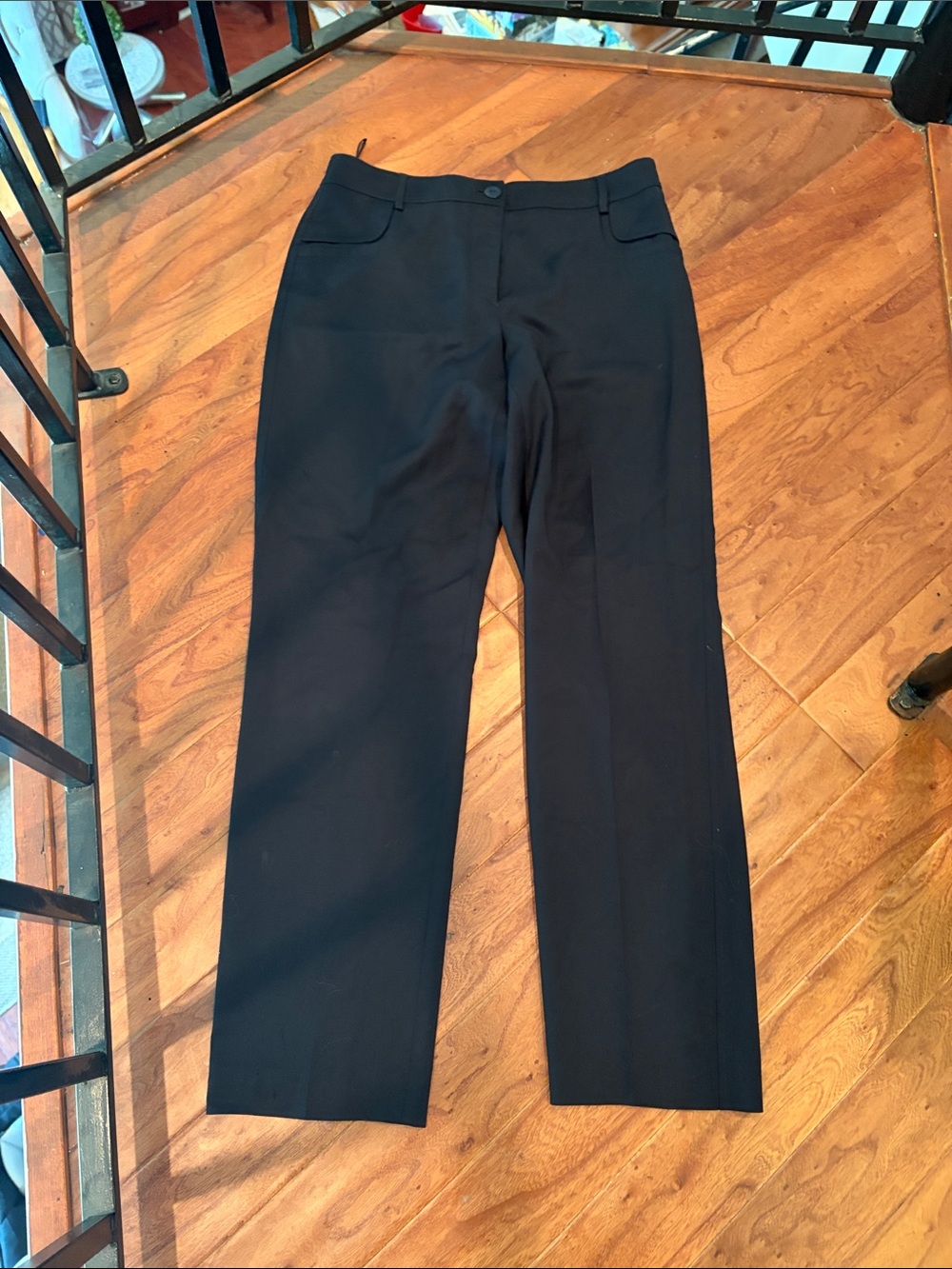 Chanel Boutique Navy 100% Wool Trouser Pant Size 42 P33178V15929